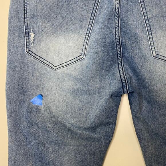 Forever 21 Mens Large Blue Stretch Joggers Comfort Athleisure Denim Look - Picture 14 of 14